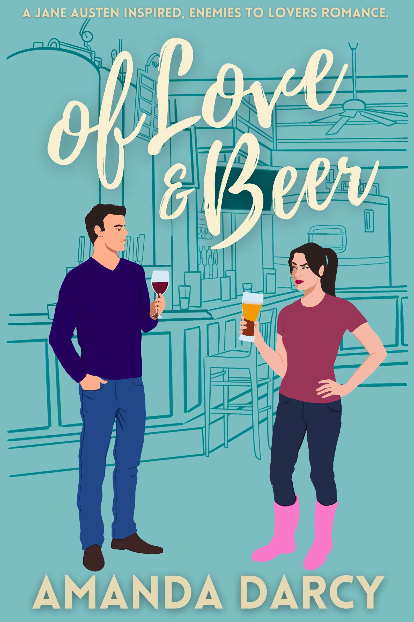 Cover of Of Love & Beer by Amanda Darcy