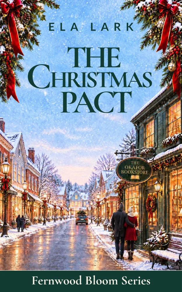 Cover of The Christmas Pact: A Sweet Small-Town Childhood Friends-to-Lovers Marriage Pact Romance by Ela Lark